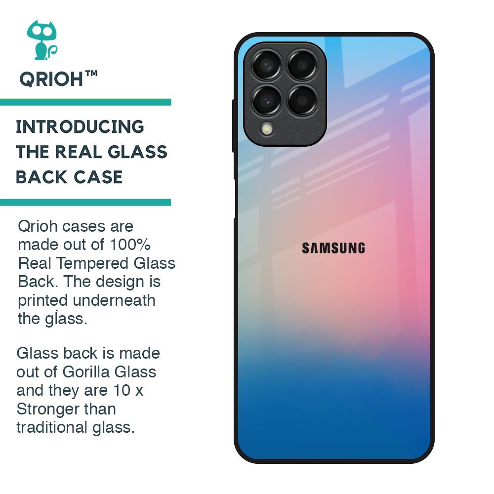 Blue & Pink Ombre Glass case for Samsung Galaxy M33 5G