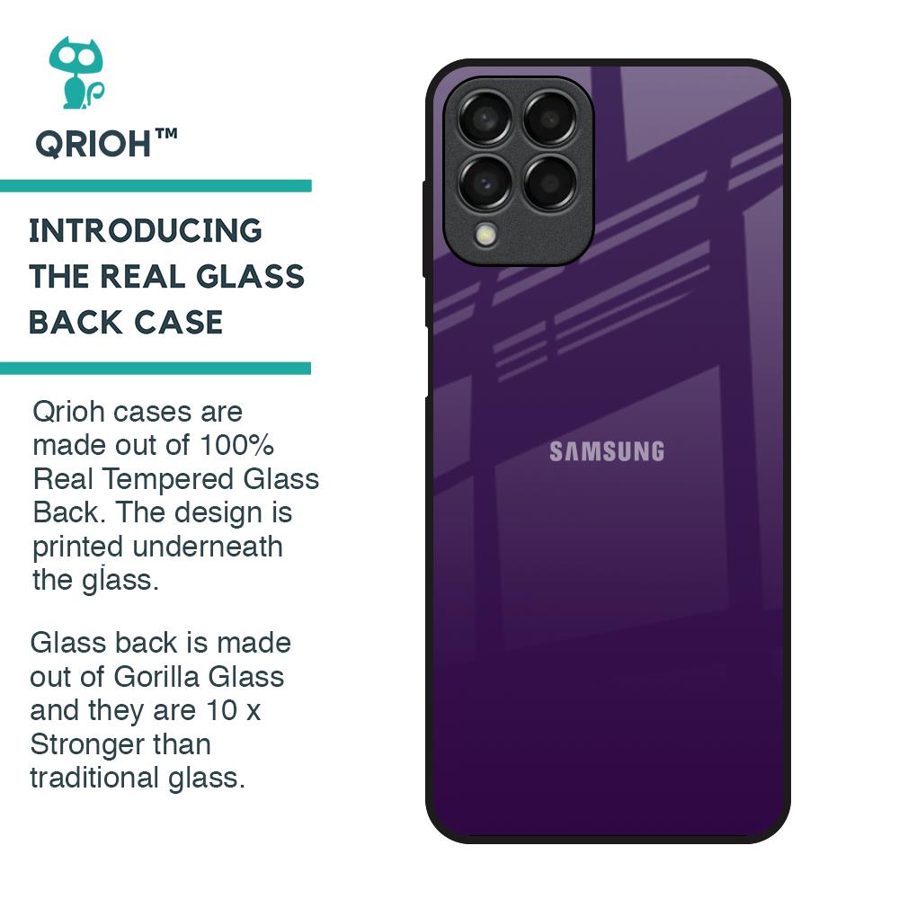 Dark Purple Glass Case for Samsung Galaxy M33 5G