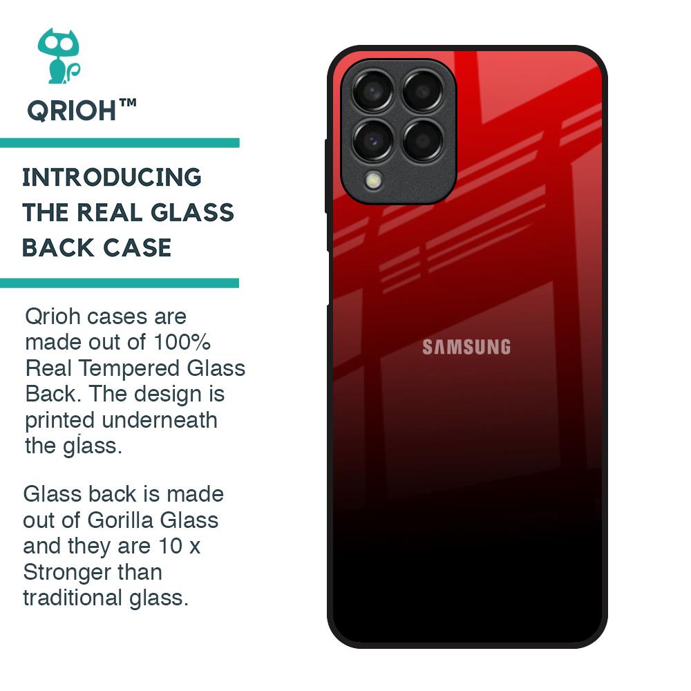 Maroon Faded Glass Case for Samsung Galaxy M33 5G
