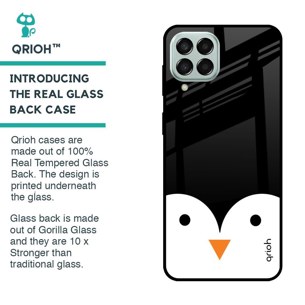 Cute Penguin Glass Case for Samsung Galaxy M33 5G