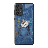 Kitty In Pocket Samsung Galaxy A73 5G Glass Back Cover Online