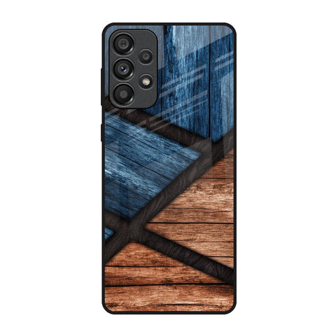 Wooden Tiles Samsung Galaxy A73 5G Glass Back Cover Online