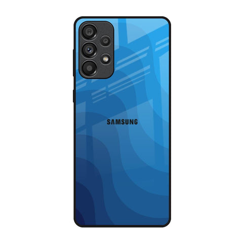 Blue Wave Abstract Samsung Galaxy A73 5G Glass Back Cover Online