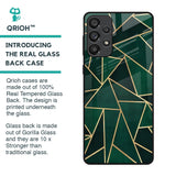 Abstract Green Glass Case For Samsung Galaxy A73 5G