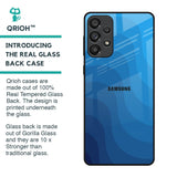 Blue Wave Abstract Glass Case for Samsung Galaxy A73 5G