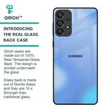 Vibrant Blue Texture Glass Case for Samsung Galaxy A73 5G