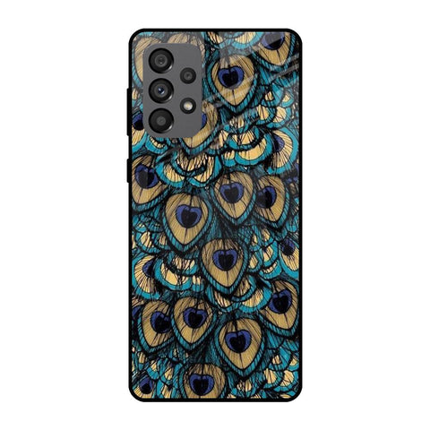 Peacock Feathers Samsung Galaxy A73 5G Glass Cases & Covers Online