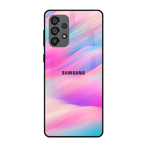 Colorful Waves Samsung Galaxy A73 5G Glass Cases & Covers Online