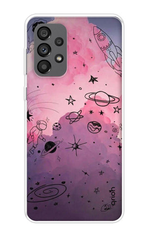 Space Doodles Art Samsung Galaxy A73 5G Back Cover