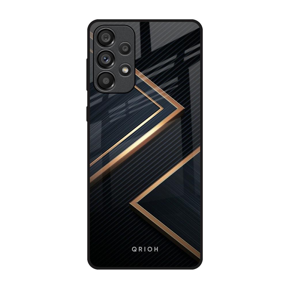 Sleek Golden & Navy Samsung Galaxy A33 5G Glass Back Cover Online