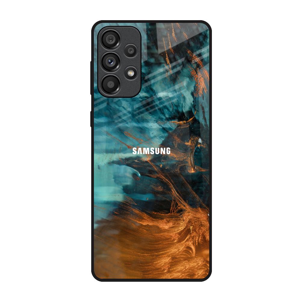 Golden Splash Samsung Galaxy A33 5G Glass Back Cover Online