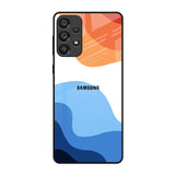 Wavy Color Pattern Samsung Galaxy A33 5G Glass Back Cover Online
