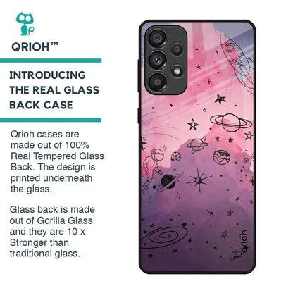 Space Doodles Glass Case for Samsung Galaxy A33 5G