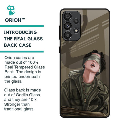 Blind Fold Glass Case for Samsung Galaxy A33 5G