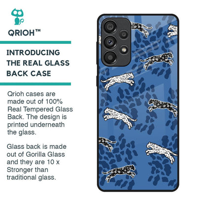 Blue Cheetah Glass Case for Samsung Galaxy A33 5G