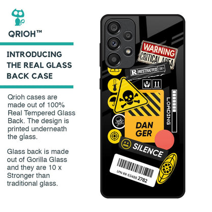 Danger Signs Glass Case for Samsung Galaxy A33 5G