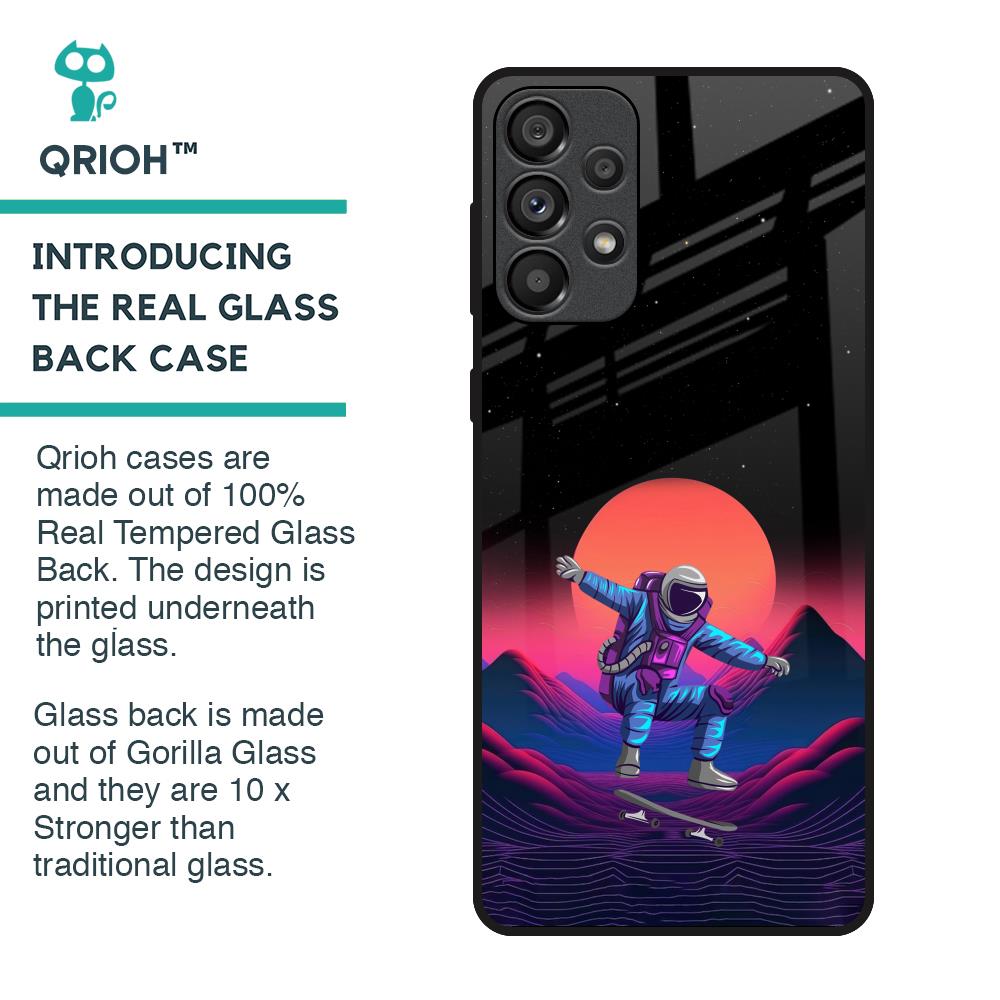 Retro Astronaut Glass Case for Samsung Galaxy A33 5G