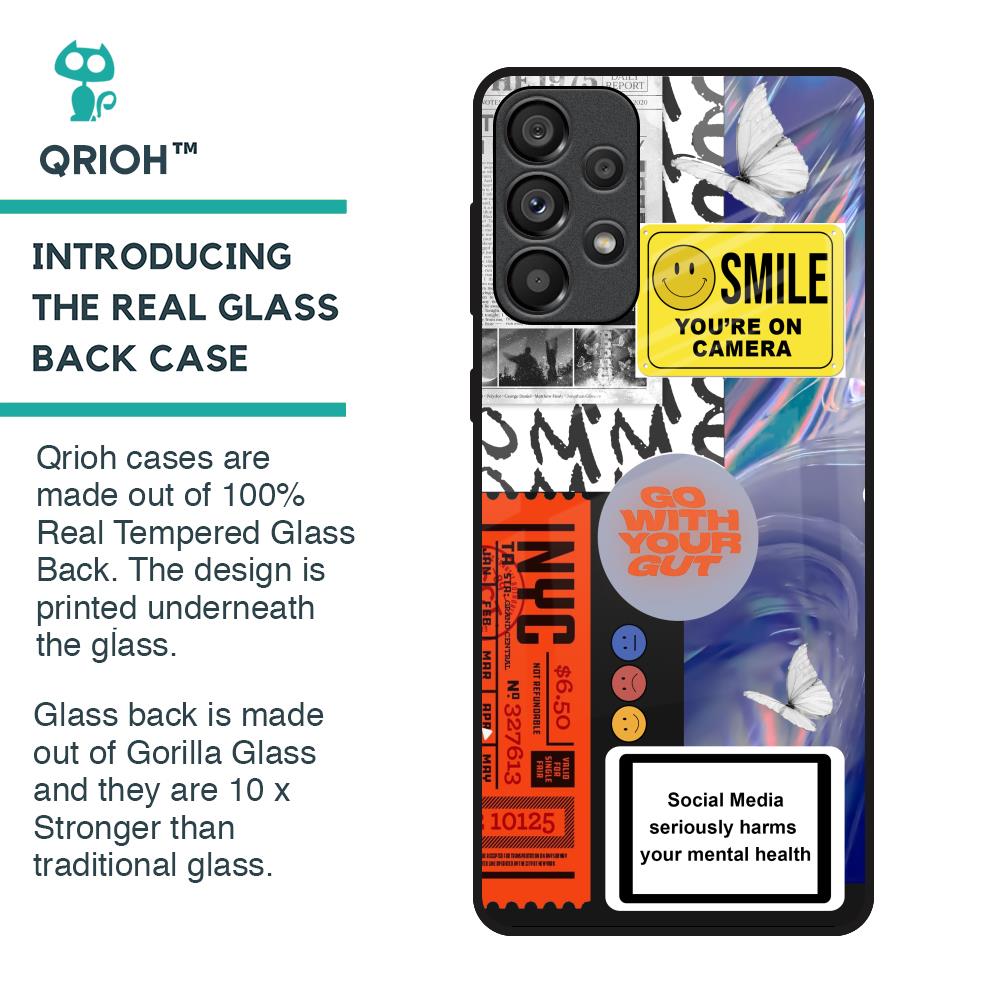 Smile for Camera Glass Case for Samsung Galaxy A33 5G