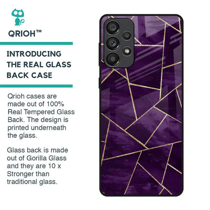 Geometric Purple Glass Case For Samsung Galaxy A33 5G