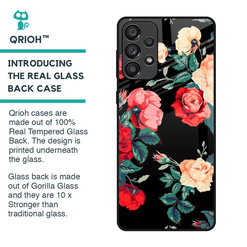 Floral Bunch Glass Case For Samsung Galaxy A33 5G