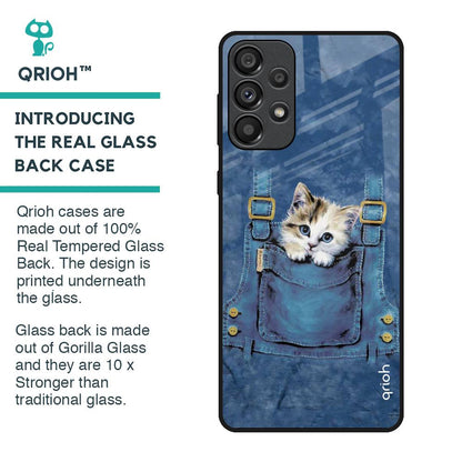 Kitty In Pocket Glass Case For Samsung Galaxy A33 5G