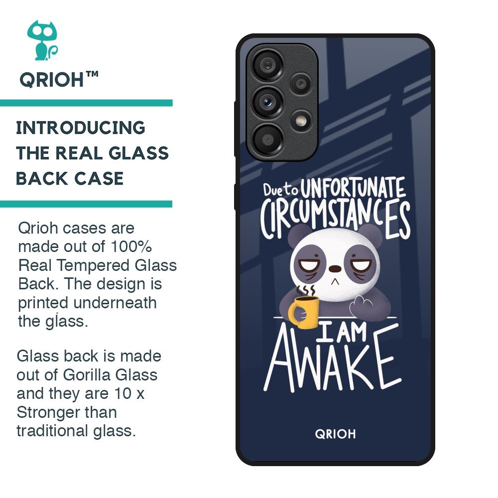 Struggling Panda Glass Case for Samsung Galaxy A33 5G