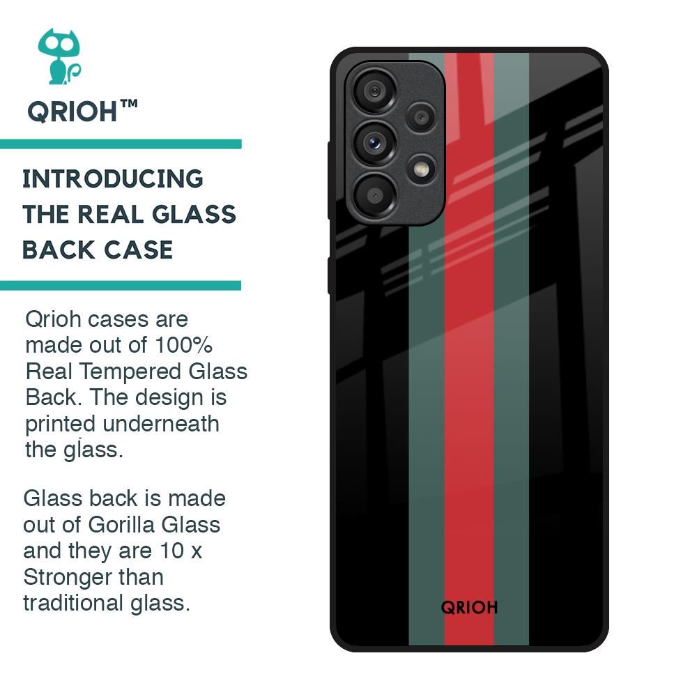 Vertical Stripes Glass Case for Samsung Galaxy A33 5G