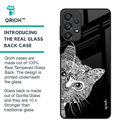 Kitten Mandala Glass Case for Samsung Galaxy A33 5G