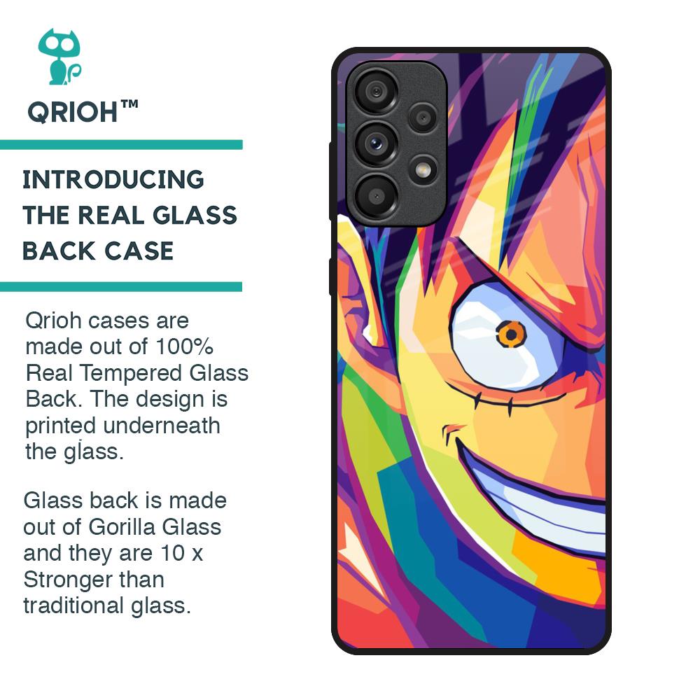 Monkey Wpap Pop Art Glass Case for Samsung Galaxy A33 5G