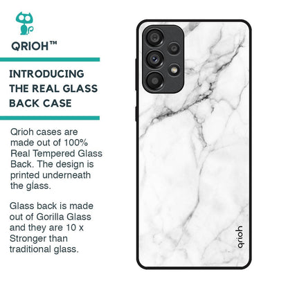 Modern White Marble Glass Case for Samsung Galaxy A33 5G