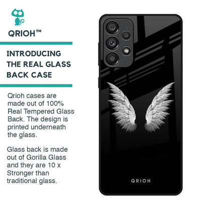 White Angel Wings Glass Case for Samsung Galaxy A33 5G