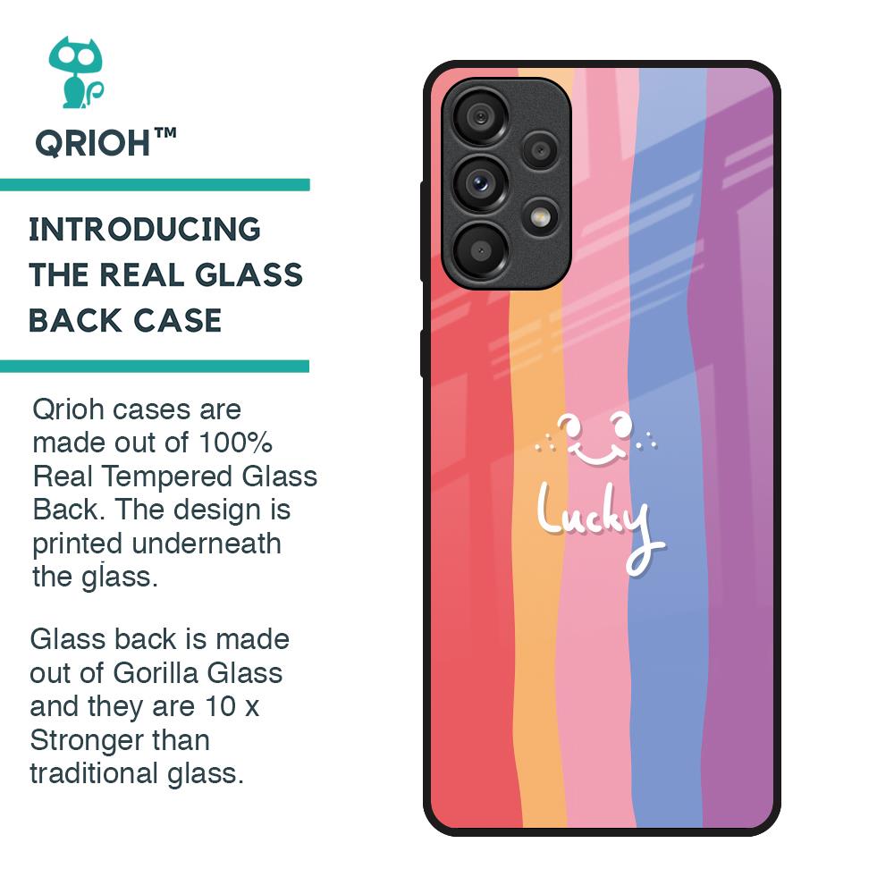 Lucky Abstract Glass Case for Samsung Galaxy A33 5G