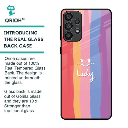 Lucky Abstract Glass Case for Samsung Galaxy A33 5G