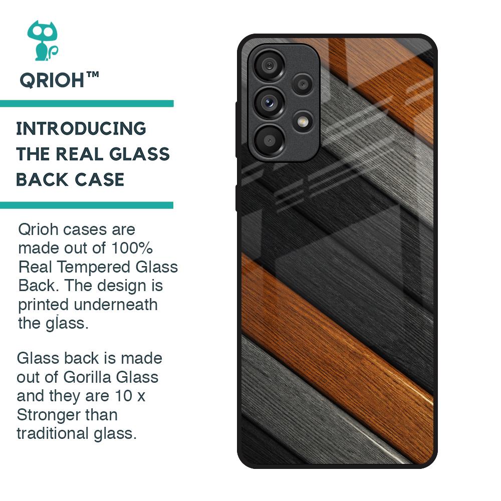 Tri Color Wood Glass Case for Samsung Galaxy A33 5G