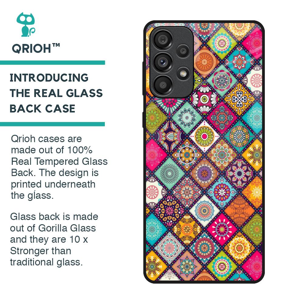 Multicolor Mandala Glass Case for Samsung Galaxy A33 5G