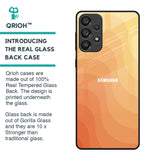 Orange Curve Pattern Glass Case for Samsung Galaxy A33 5G