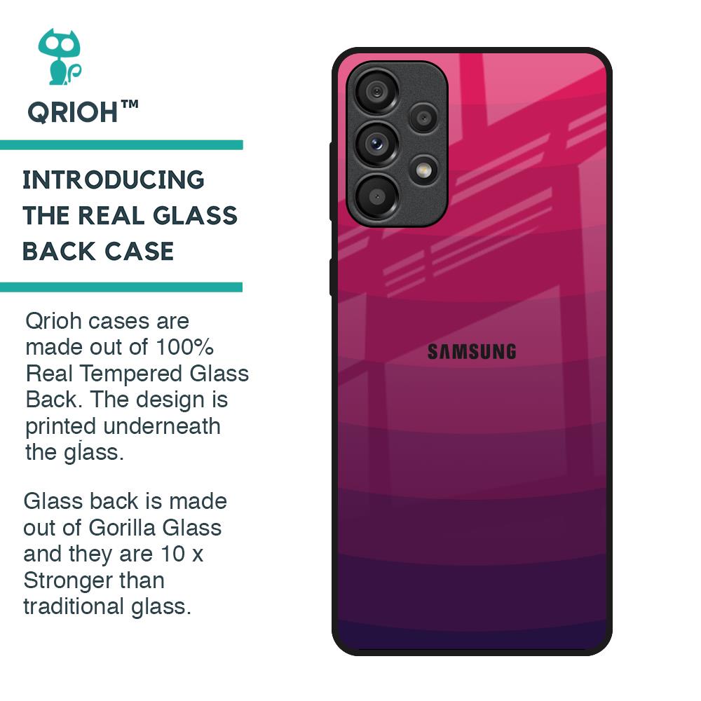 Wavy Pink Pattern Glass Case for Samsung Galaxy A33 5G