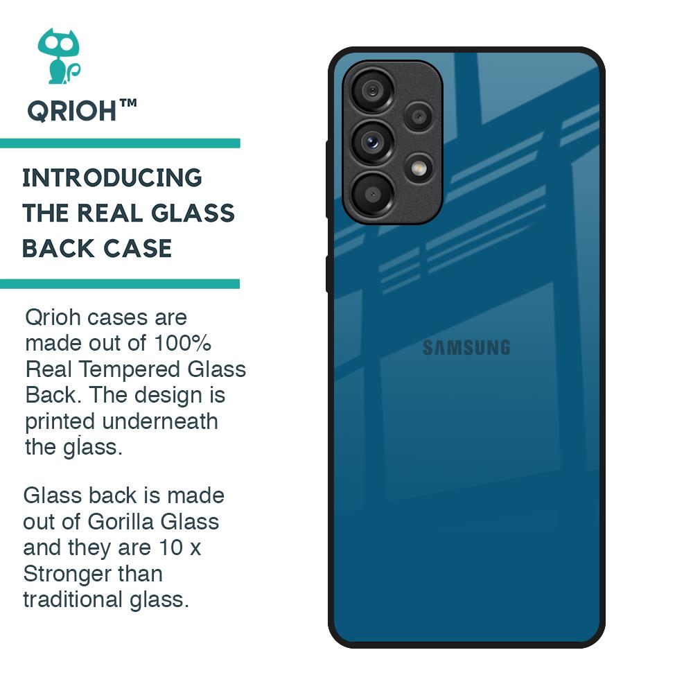 Cobalt Blue Glass Case for Samsung Galaxy A33 5G