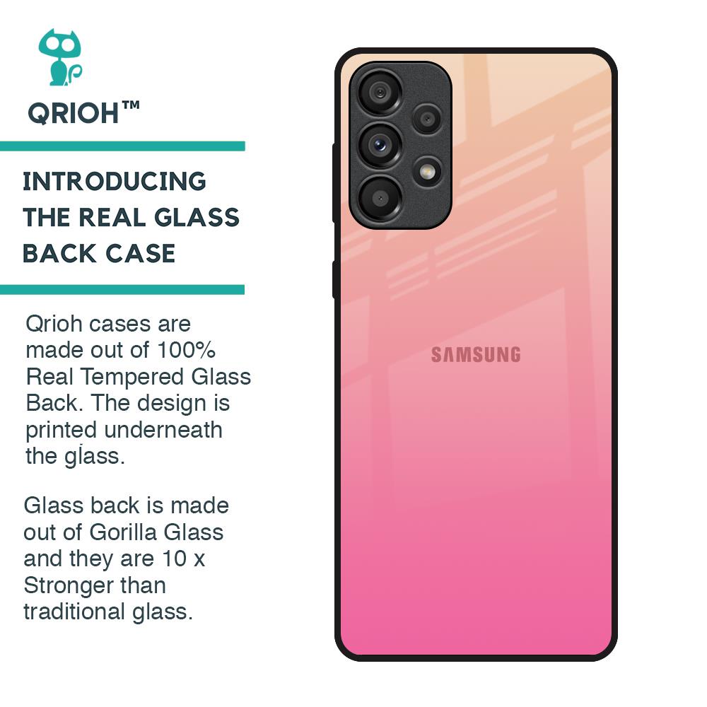Pastel Pink Gradient Glass Case For Samsung Galaxy A33 5G