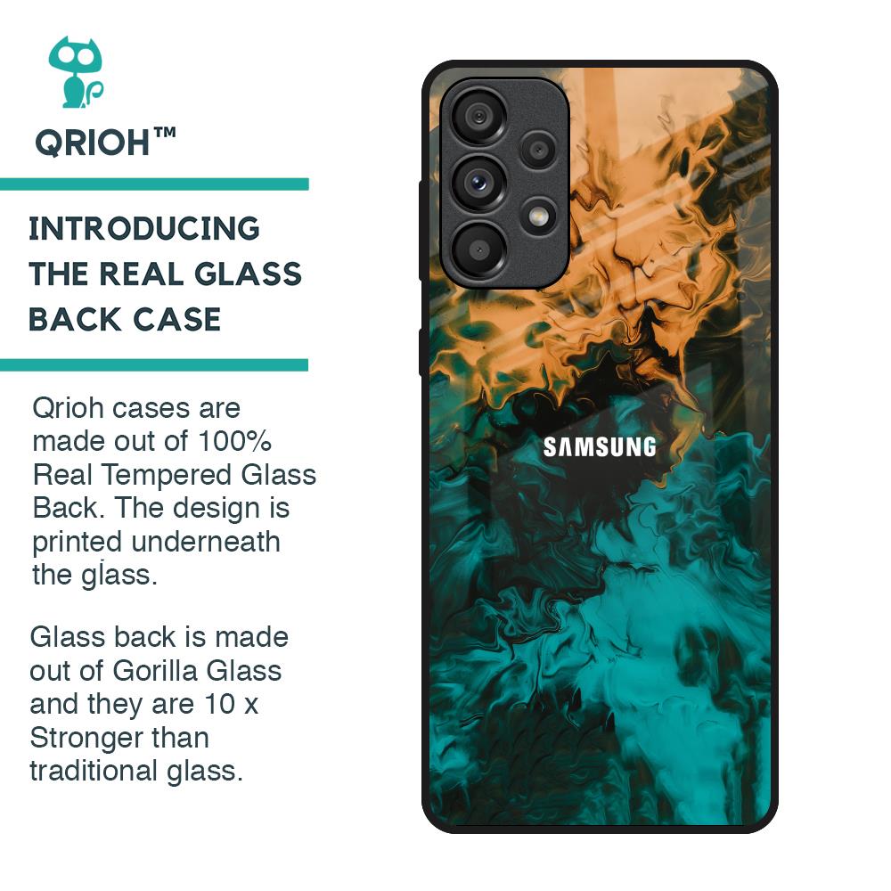 Watercolor Wave Glass Case for Samsung Galaxy A33 5G