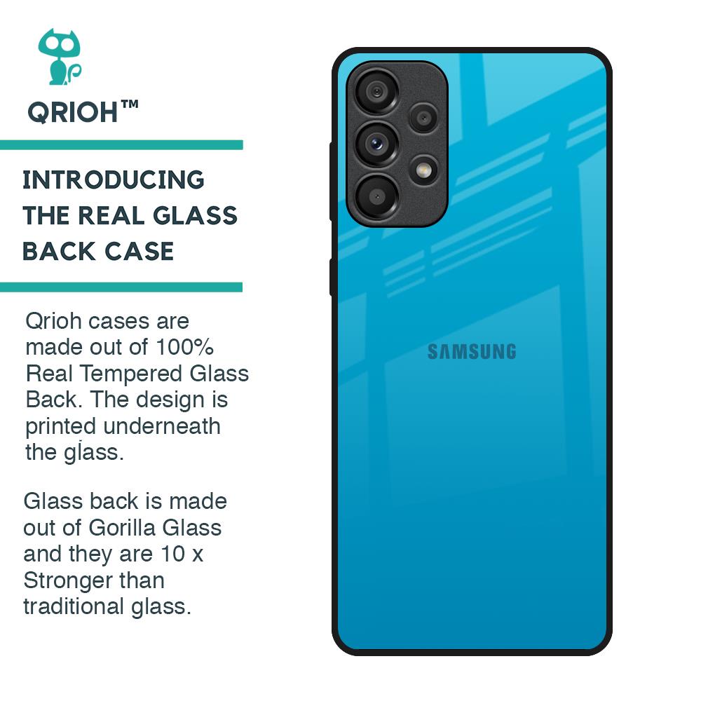 Blue Aqua Glass Case for Samsung Galaxy A33 5G