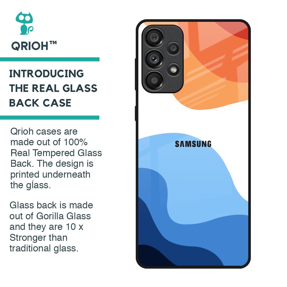 Wavy Color Pattern Glass Case for Samsung Galaxy A33 5G