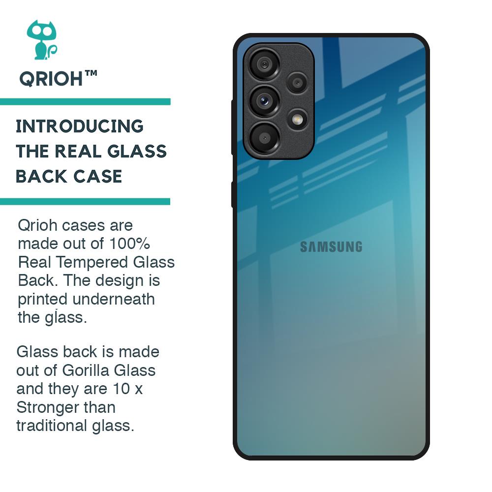 Sea Theme Gradient Glass Case for Samsung Galaxy A33 5G