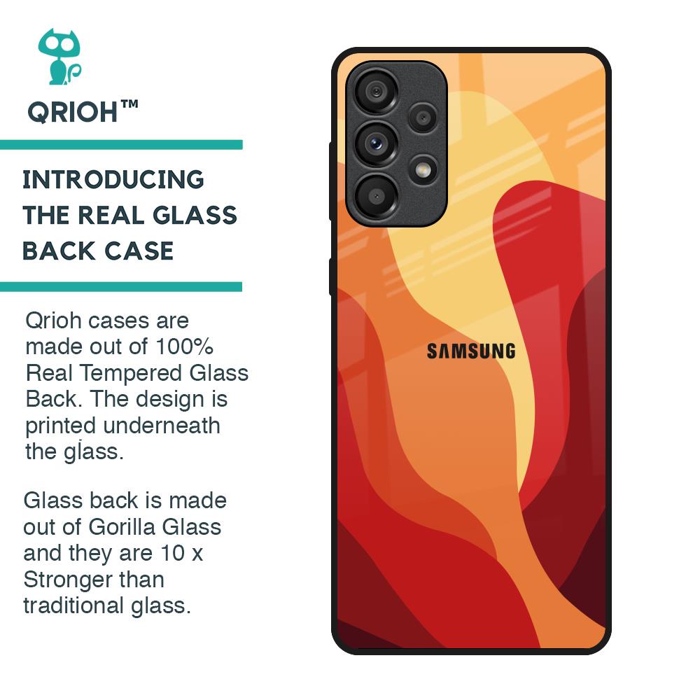 Magma Color Pattern Glass Case for Samsung Galaxy A33 5G