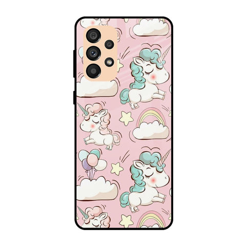Balloon Unicorn Samsung Galaxy A33 5G Glass Cases & Covers Online