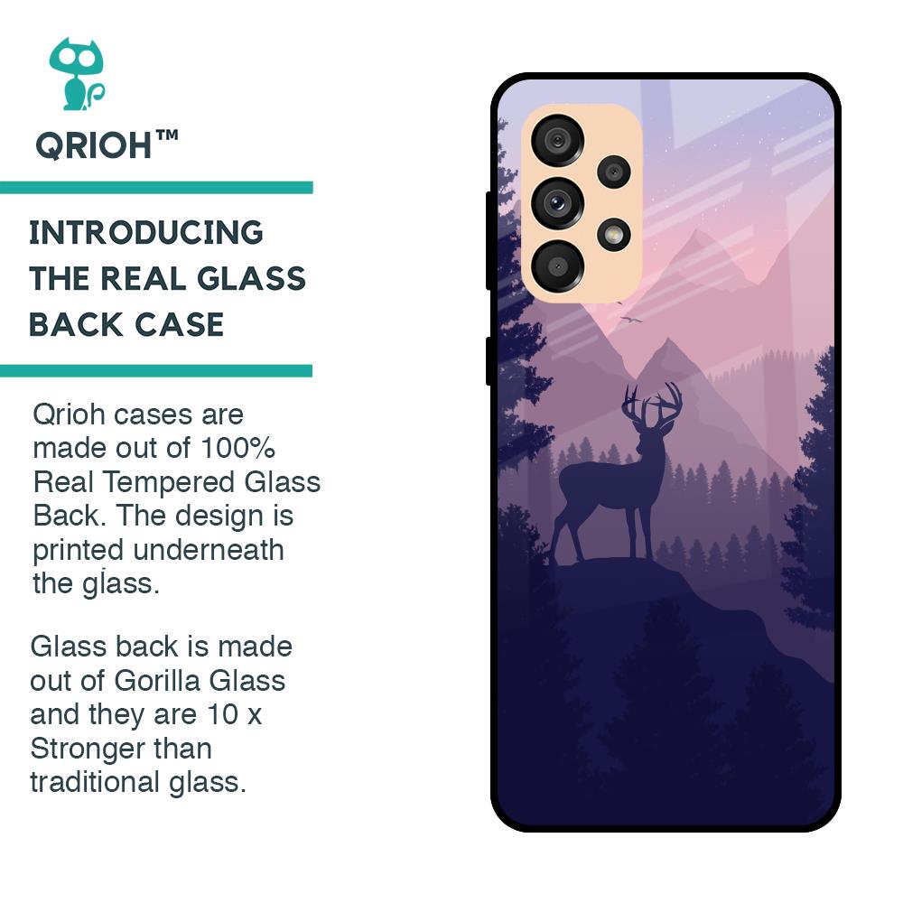 Deer In Night Glass Case For Samsung Galaxy A33 5G