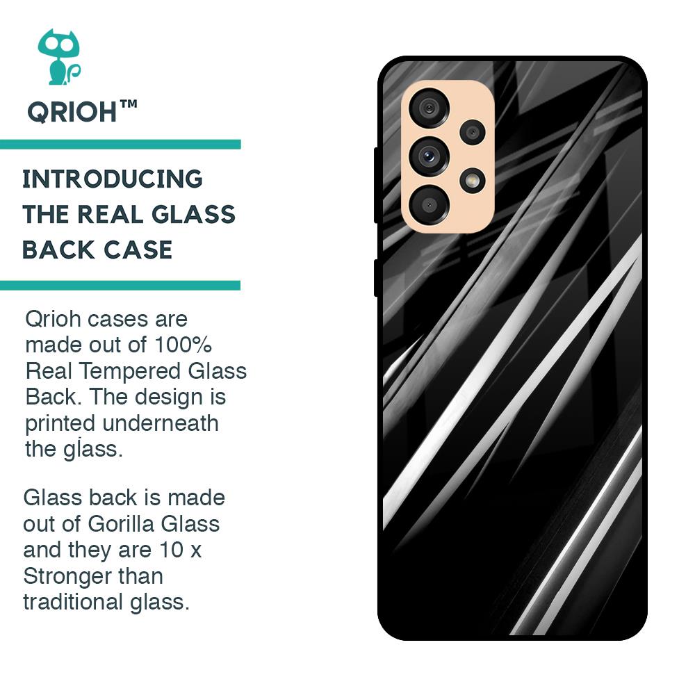 Black & Grey Gradient Glass Case For Samsung Galaxy A33 5G