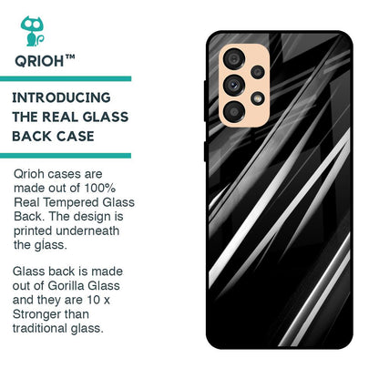 Black & Grey Gradient Glass Case For Samsung Galaxy A33 5G