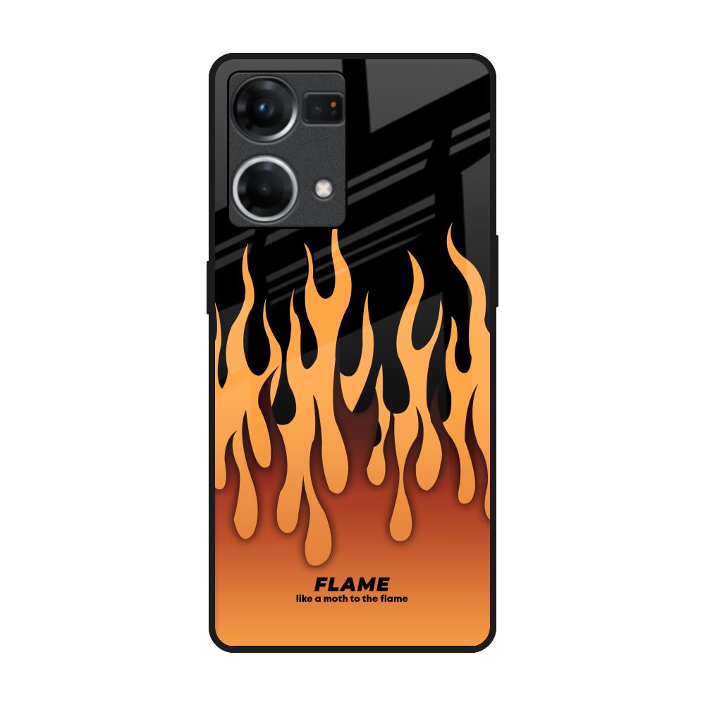 Fire Flame OPPO F21 Pro Glass Back Cover Online