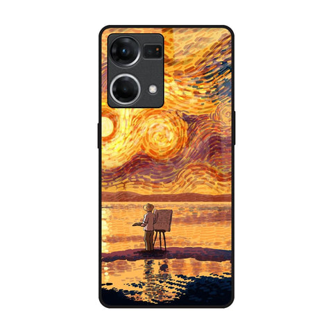 Sunset Vincent OPPO F21 Pro Glass Back Cover Online
